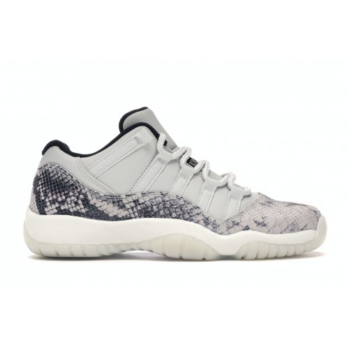 Кроссы Jordan 11 Retro Low Snake Light Bone (GS) - подростковая сетка размеров