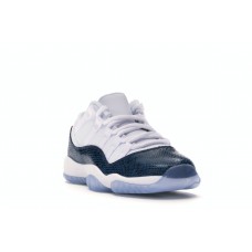 Подростковые кроссовки Jordan 11 Retro Low Snake Navy (2019) (GS)