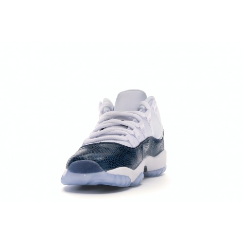 Кроссы Jordan 11 Retro Low Snake Navy (2019) (GS) - подростковая сетка размеров