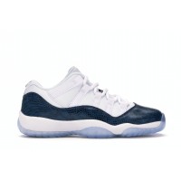 Подростковые кроссовки Jordan 11 Retro Low Snake Navy (2019) (GS)