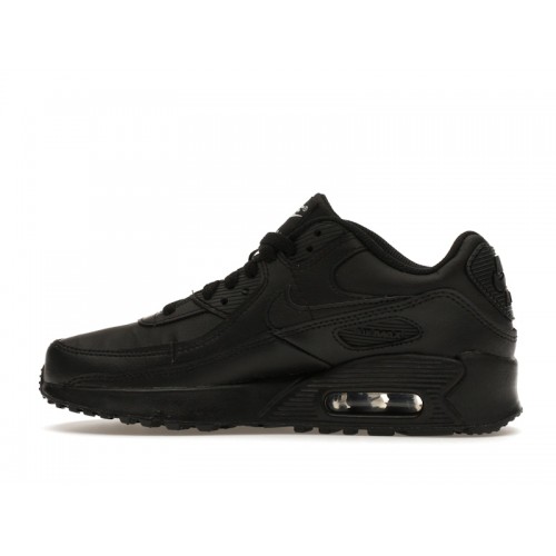 Кроссы Nike Air Max 90 Recraft Triple Black (GS) - подростковая сетка размеров