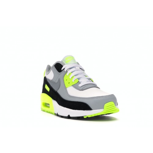 Кроссы Nike Air Max 90 OG Volt (2020) (GS) - подростковая сетка размеров