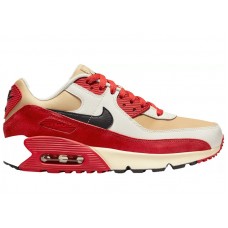 Подростковые кроссовки Nike Air Max 90 Leather Sesame Red Clay (GS)