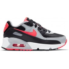 Детские Nike Air Max 90 Black Radiant Red Wolf Grey (PS)
