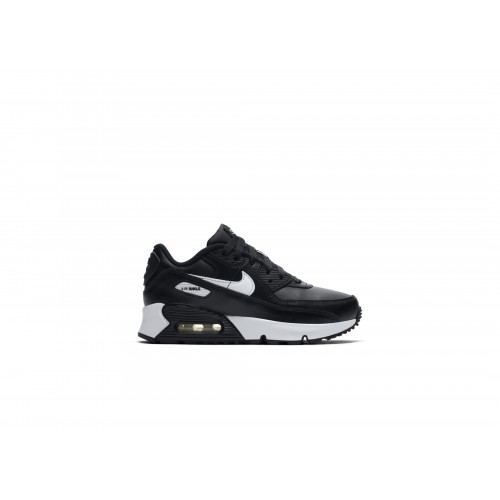 Кроссы Nike Air Max 90 Black White (PS) - детская сетка размеров