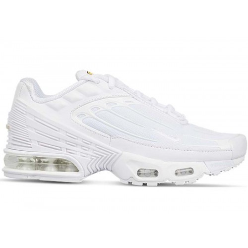 Кроссы Nike Air Max Plus 3 Triple White (GS) - подростковая сетка размеров