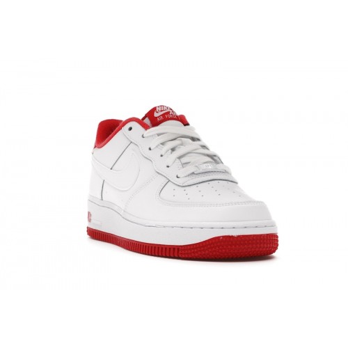Nike Air Force 1 White University Red (GS) - подростковая сетка размеров
