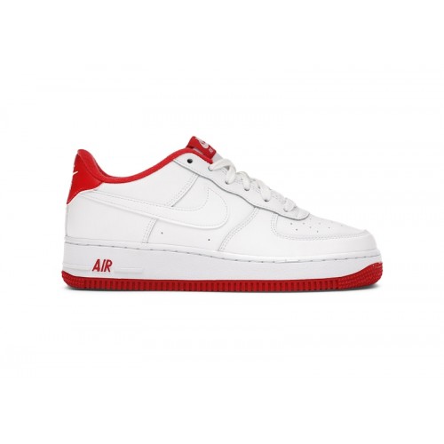 Nike Air Force 1 White University Red (GS) - подростковая сетка размеров