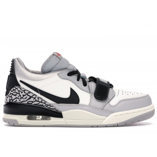 Кроссы Jordan Legacy 312 Low Tech Grey Fire Red Black - мужская сетка размеров