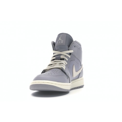Кроссы Jordan 1 Mid Atmosphere Grey Pale Ivory (W) - женская сетка размеров