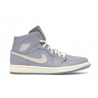 Женские кроссовки Jordan 1 Mid Atmosphere Grey Pale Ivory (W)