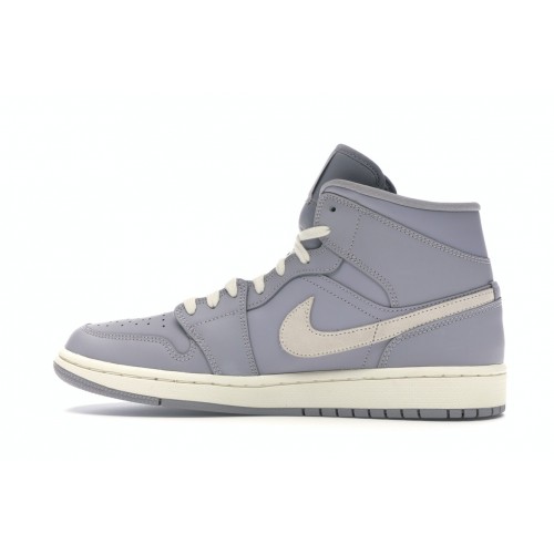Кроссы Jordan 1 Mid Atmosphere Grey Pale Ivory (W) - женская сетка размеров
