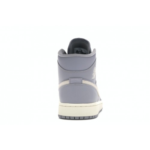 Кроссы Jordan 1 Mid Atmosphere Grey Pale Ivory (W) - женская сетка размеров
