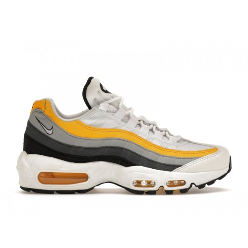 Кроссы Nike Air Max 95 White Amarillo Dark Grey - мужская сетка размеров