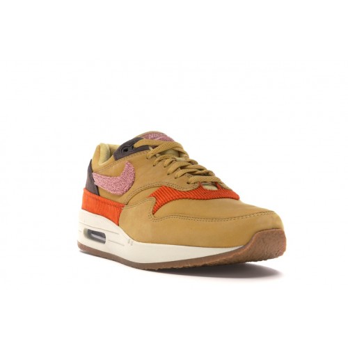 Кроссы Nike Air Max 1 Crepe Wheat Gold Rust Pink - мужская сетка размеров