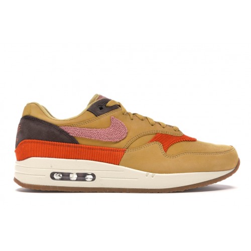 Кроссы Nike Air Max 1 Crepe Wheat Gold Rust Pink - мужская сетка размеров