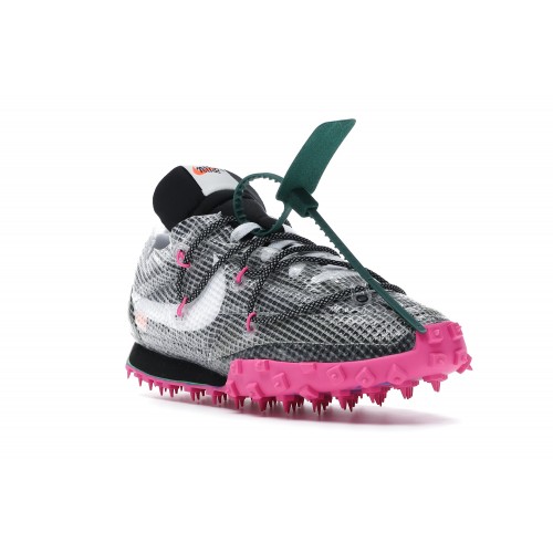 Кроссы Nike Waffle Racer Off-White Black (W) - женская сетка размеров
