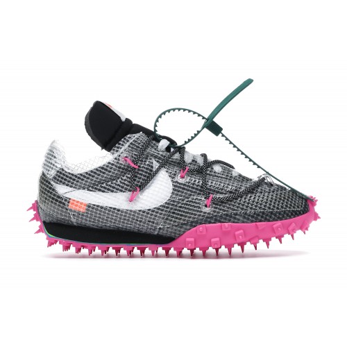 Кроссы Nike Waffle Racer Off-White Black (W) - женская сетка размеров
