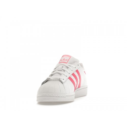 adidas Superstar Cloud White Real Pink (GS) - подростковая сетка размеров