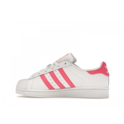 adidas Superstar Cloud White Real Pink (GS) - подростковая сетка размеров