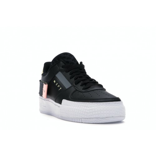 Кроссы Nike Air Force 1 Type Black - мужская сетка размеров