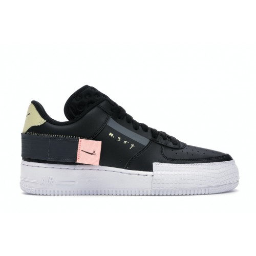 Кроссы Nike Air Force 1 Type Black - мужская сетка размеров