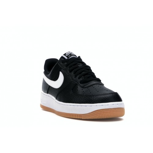 Кроссы Nike Air Force 1 Low 07 Black White Gum - мужская сетка размеров