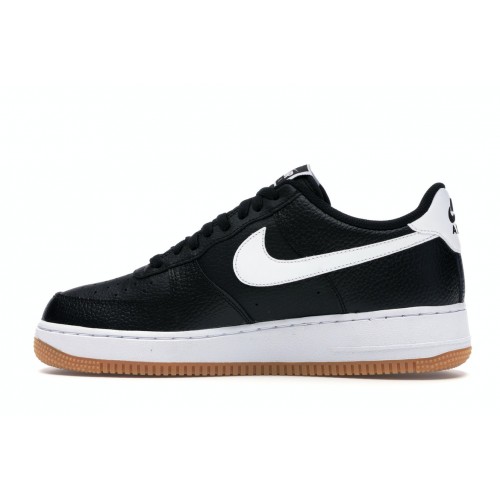 Кроссы Nike Air Force 1 Low 07 Black White Gum - мужская сетка размеров