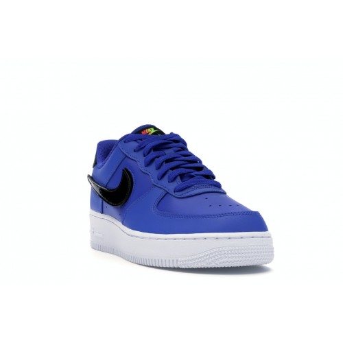 Кроссы Nike Air Force 1 Low Removable Swoosh Pack Blue - мужская сетка размеров