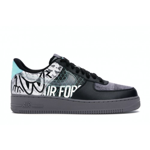 Кроссы Nike Air Force 1 Low Off Noir Pure Platinum - мужская сетка размеров