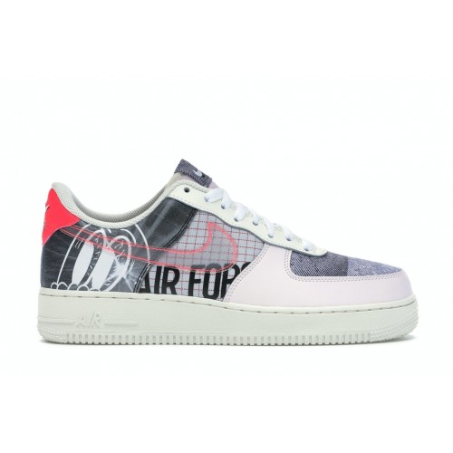 Кроссы Nike Air Force 1 Low Light Soft Pink Pure Platinum - мужская сетка размеров
