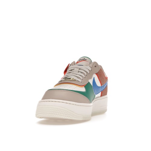 Кроссы Nike Air Force 1 Low Shadow Sail Signal Blue Green (W) - женская сетка размеров