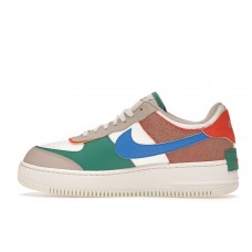 Женские кроссовки Nike Air Force 1 Low Shadow Sail Signal Blue Green (W)