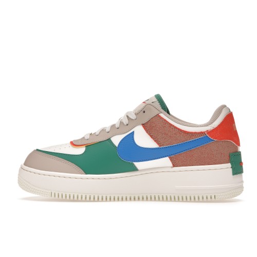 Кроссы Nike Air Force 1 Low Shadow Sail Signal Blue Green (W) - женская сетка размеров