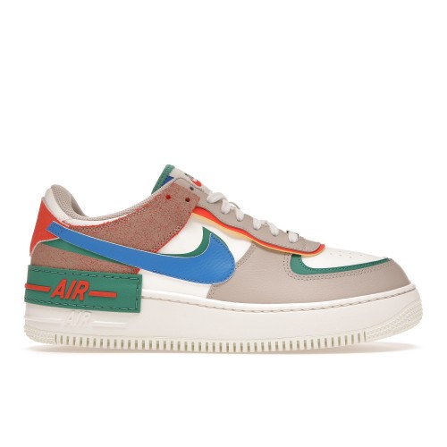 Кроссы Nike Air Force 1 Low Shadow Sail Signal Blue Green (W) - женская сетка размеров