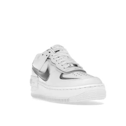 Кроссы Nike Air Force 1 Low Shadow White Pure Platinum Metallic Silver (W) - женская сетка размеров