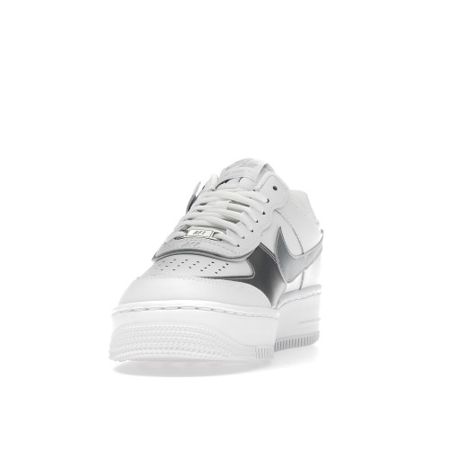 Кроссы Nike Air Force 1 Low Shadow White Pure Platinum Metallic Silver (W) - женская сетка размеров