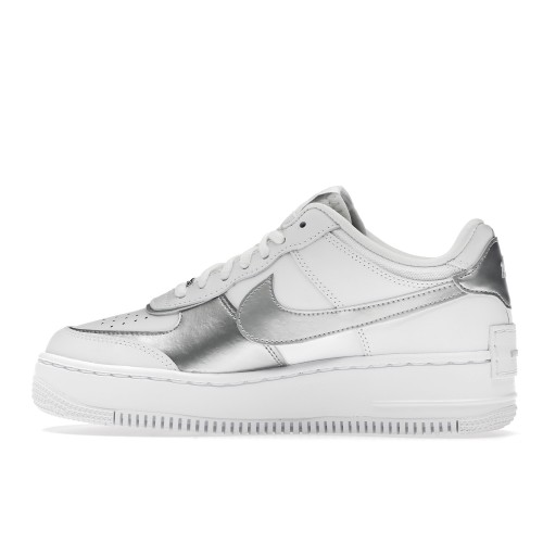 Кроссы Nike Air Force 1 Low Shadow White Pure Platinum Metallic Silver (W) - женская сетка размеров
