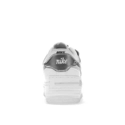Кроссы Nike Air Force 1 Low Shadow White Pure Platinum Metallic Silver (W) - женская сетка размеров