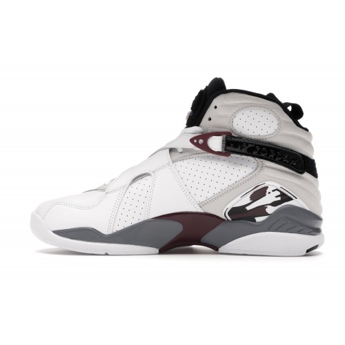 Кроссы Jordan 8 Retro White Burgundy (W) - женская сетка размеров