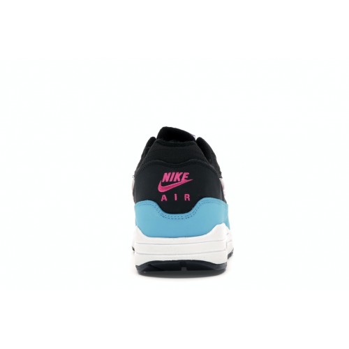 Кроссы Nike Air Max 1 Jelly Swoosh Black Fuchsia Blue Fury - мужская сетка размеров