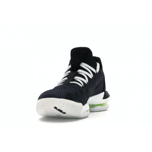 Кроссы Nike LeBron 16 Low Black Volt Glow - мужская сетка размеров