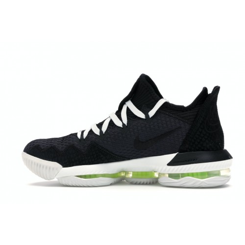 Кроссы Nike LeBron 16 Low Black Volt Glow - мужская сетка размеров