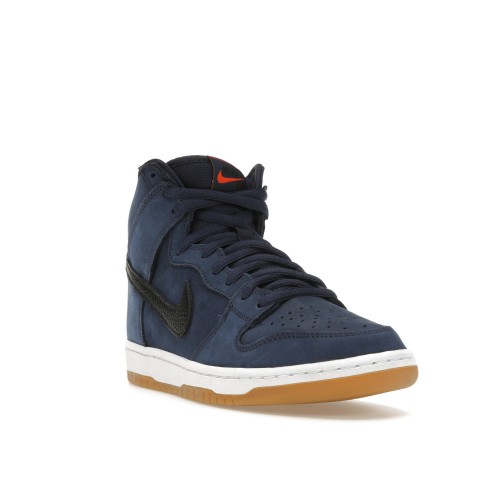 Кроссы Nike SB Dunk High Orange Label Midnight Navy - мужская сетка размеров