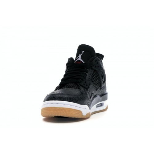 Кроссы Jordan 4 Retro Laser Black Gum (GS) - подростковая сетка размеров
