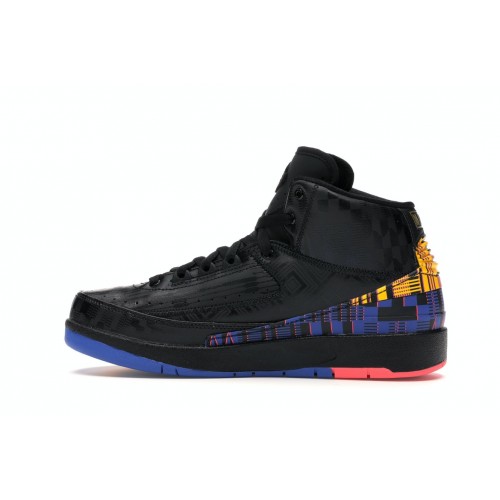 Кроссы Jordan 2 Retro Black History Month (2019) (GS) - подростковая сетка размеров