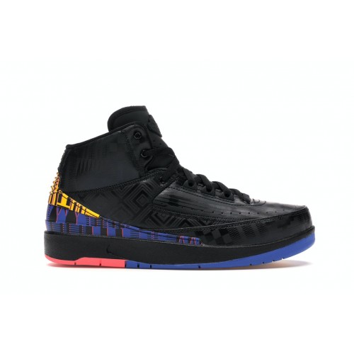 Кроссы Jordan 2 Retro Black History Month (2019) (GS) - подростковая сетка размеров