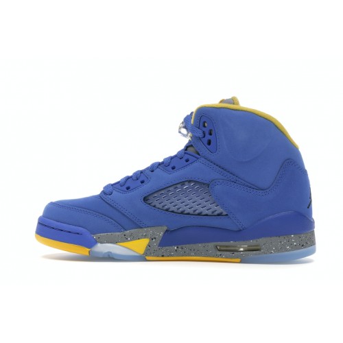 Кроссы Jordan 5 Retro Laney Varsity Royal (GS) - подростковая сетка размеров