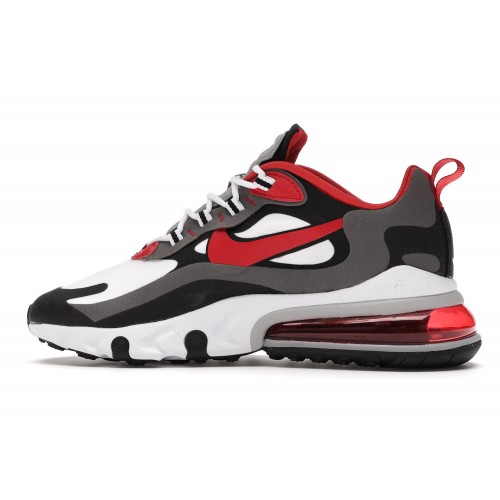 Кроссы Nike Air Max 270 React Black Iron Grey University Red - мужская сетка размеров