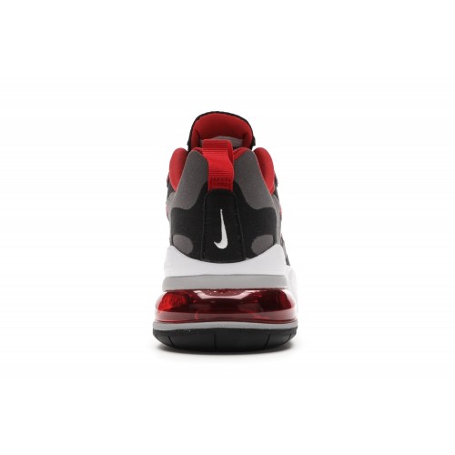 Кроссы Nike Air Max 270 React Black Iron Grey University Red - мужская сетка размеров